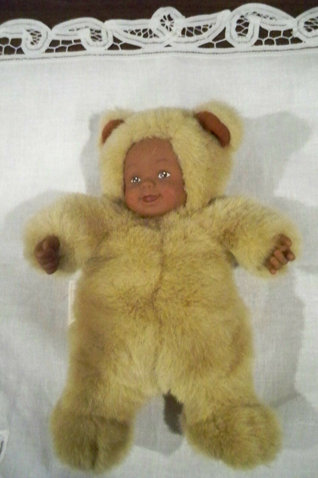 Vintage 1998 Anne Geddes - Baby Bears Collectible Plush Bean-filled Doll